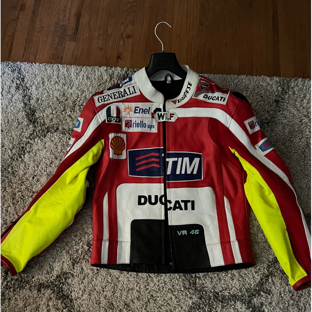 Motorcycle  Dainese patch work leather jacket
